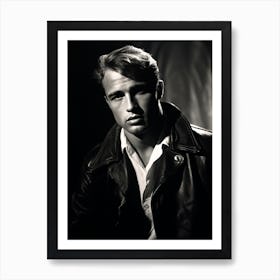 Black And White Photograph Marlon Brando 2 Art Print