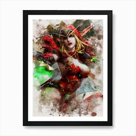 Valeera Sanguina World Of Warcraft Art Print