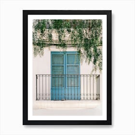 Ibiza Blue Door & Balcony in Eivissa // Ibiza Travel Photography Art Print
