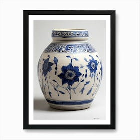 Blue And White Vase 1 Art Print