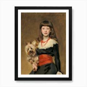 Girl With A Dog 1 Art Print