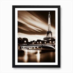 Eiffel Tower At Night 2 Art Print