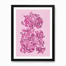 Coastal Coral Reef Pink Art Print