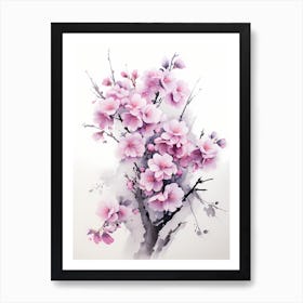 Cherry Blossom Painting 7 Art Print