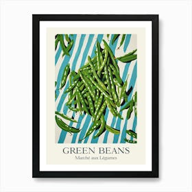 Marche Aux Legumes Green Beans Summer Illustration 4 Art Print