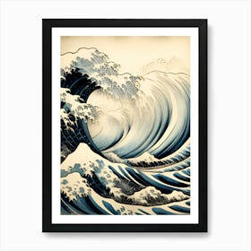 Traditional Japanese Ocean Scene Art Print