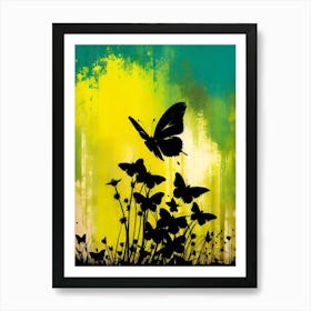 Butterflies And Flowers 14 Art Print