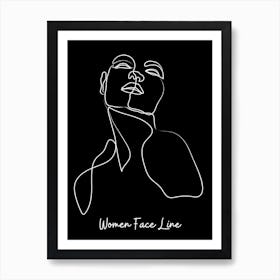 Women Face Line 7 Art Print