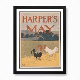 Chickens In The Field (1898), Edward Penfield Art Print