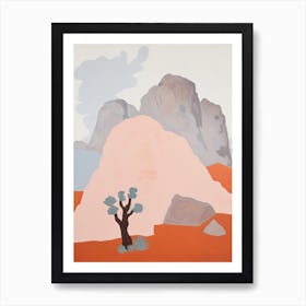 Western Desert Landscape Contemporary Abstract Illustration 1 Art Print