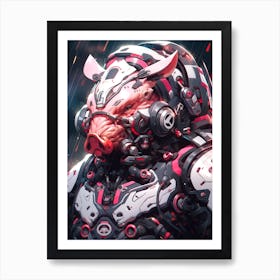 Futuristic Pig 1 Art Print