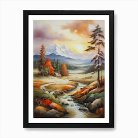 Landscape In Autumn Art Print