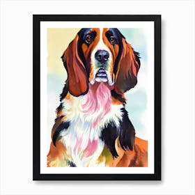 Grand Basset Griffon Vendeen 2 Watercolour Dog Art Print