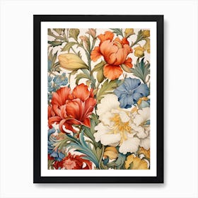 Floral Rococo Art Print