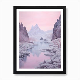 Dreamy Winter Painting Vatnajkull National Park Iceland 3 Art Print