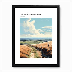 The Shropshire Way England 2 Hiking Trail Landscape Poster Art Print