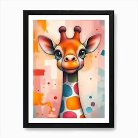 Dazzle: The Polka-Dotted Dreamer of the Savannah Art Print