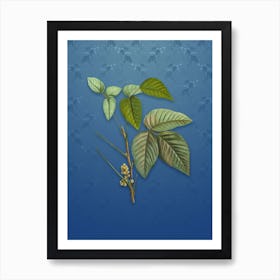 Vintage Eastern Poison Ivy Botanical on Bahama Blue Pattern n.0322 Art Print