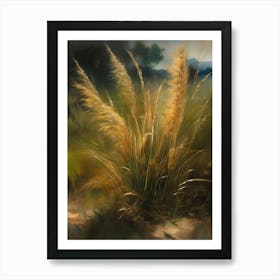 Wild grass, old oil painting,Colorado Arts, Vermont Arts,Montana Arts,Alaska Arts10 Art Print