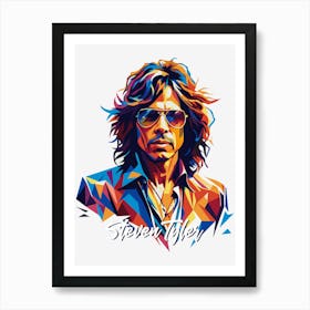 Steven Tyler Aerosmith 02 Portrait Music Icon WPAP Pop Art Style Art Print