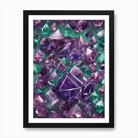 Purple Diamonds Art Print