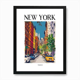 Tribeca New York Colourful Silkscreen Illustration 2 Poster Art Print