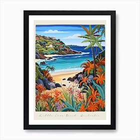 Poster Of Little Cove Beach, Australia, Matisse And Rousseau Style 1 Art Print