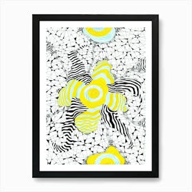 "Imagination" art print by Gangachili. Abstract unique hand drawn wall art for home decor, shop, cafe or office Art Print