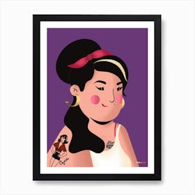 Amy Winehouse Portrait Art Print