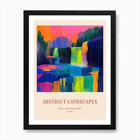 Colourful Abstract Plitvice Lakes National Park Croatia 6 Poster Art Print