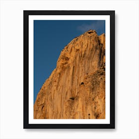 Rock formation at sunset Art Print