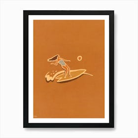 Retro Twin Fin Slider - Tropicool Studio Art Print