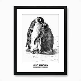 Penguin Snuggling With Their Mate Poster 4 Art Print