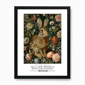 William Morris Easter Rabbits Textile  Poster