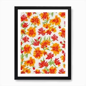 Kangaroo Paw Floral Print Warm Tones 1 Flower Art Print