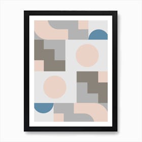 Pastel And Geometric Art Print