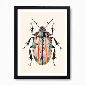 Colourful Insect Illustration Flea Beetle 5 Art Print