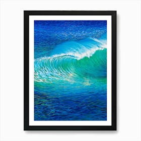 Abstract Representation Of A Tropical Ocean Wave Bright Colors Evoking The Essence Of Caribbean Bea (7) Art Print