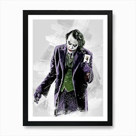 Joker Drawing Painting Art Print