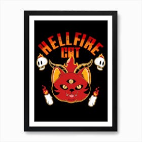 Hellfire Cat 1 Art Print