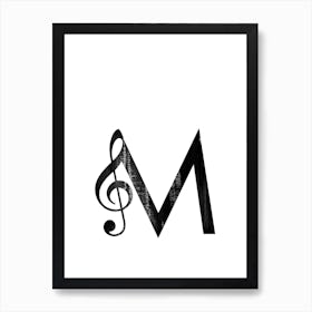 M Music Art Print