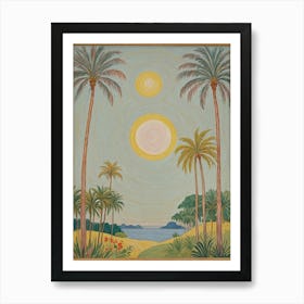 Summer Palm Trees Art Print