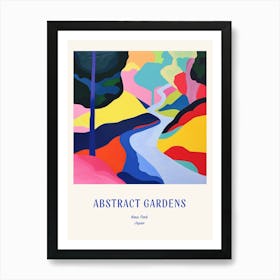 Colourful Gardens Nara Park Japan 2 Blue Poster Art Print