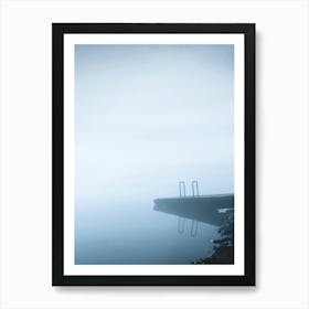 Summer Morning Fog At The Lake Art Print