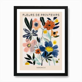 Spring Floral French Poster  Veronica 2 Art Print