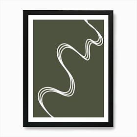 145Modern art, solid lines and colours. Art Print