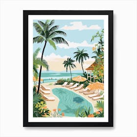 Radisson Beach, Bali, Indonesia, Matisse And Rousseau Style 3 Art Print