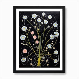 Gypsophila Babys Breath 1 Hilma Af Klint Inspired Flower Illustration Poster