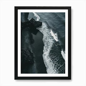 Black Sand Beach Art Print