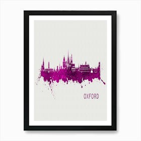 Oxford England City Purple Art Print